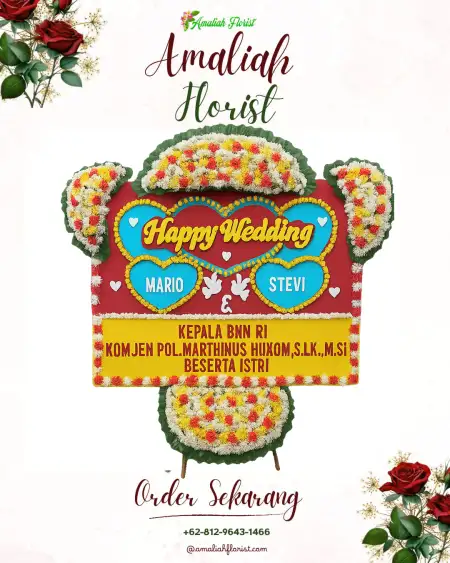 Papan Bunga Pernikahan Bangsring